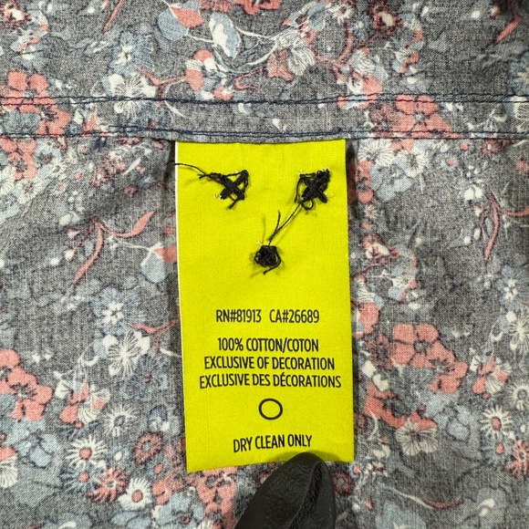 Robert Graham Shirt Mens Medium Floral Flip Cuff Button Down Long Sleeve - Picture 14 of 15